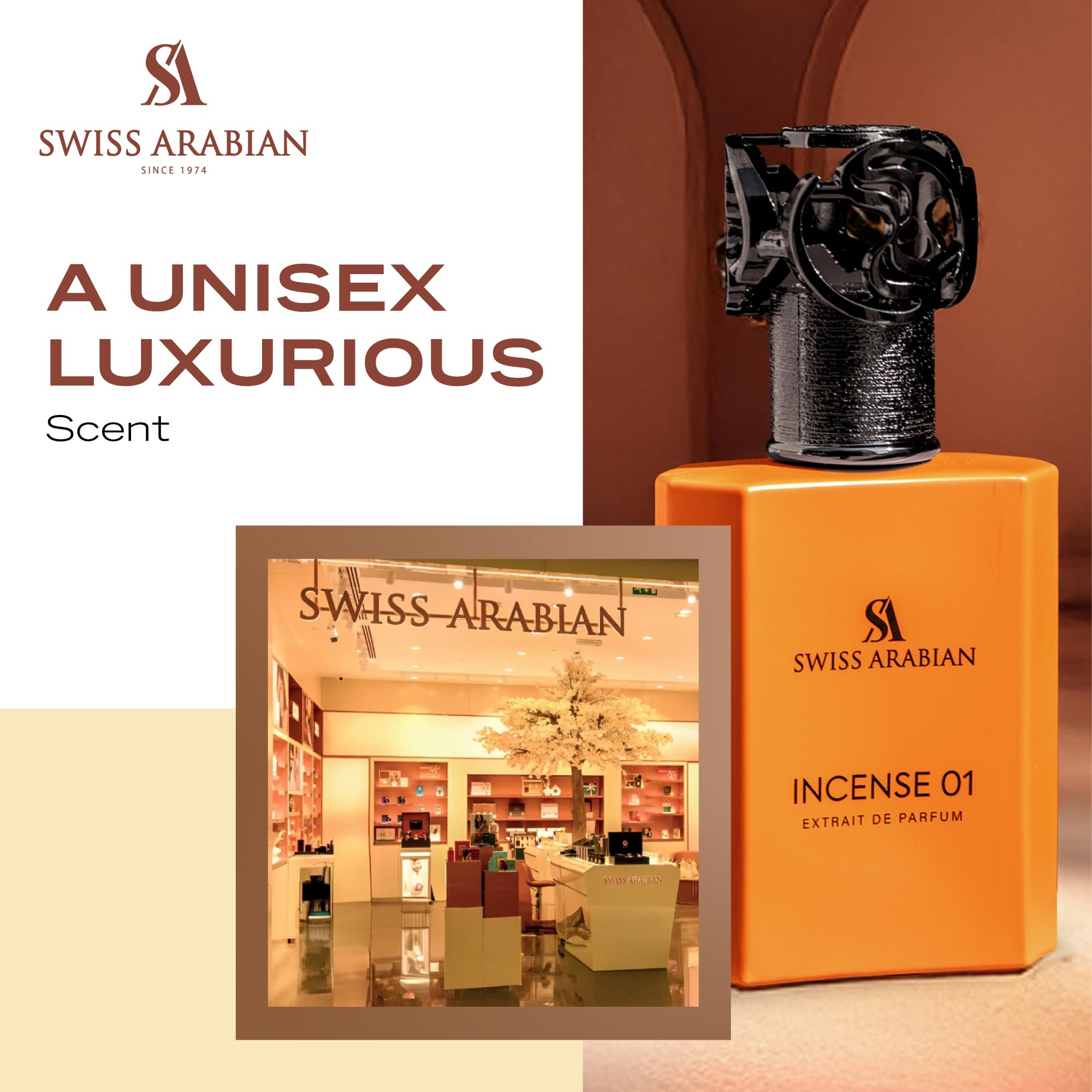 Swiss Arabian Incense 01 EDP cap detail shows refined hardware and branding.