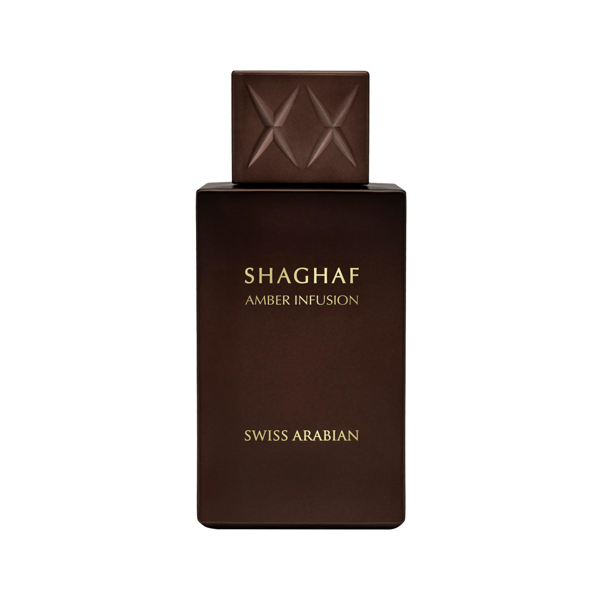 Swiss Arabian Shaghaf Amber Infusion bottle front view highlighting premium amber warmth