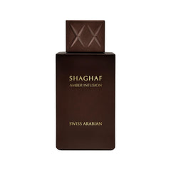 Swiss Arabian Shaghaf Amber Infusion bottle front view highlighting premium amber warmth