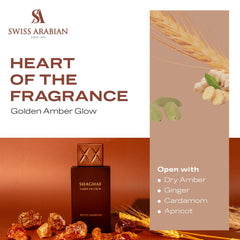 Close-up of cap on Swiss Arabian Shaghaf Amber Infusion for a premium feel