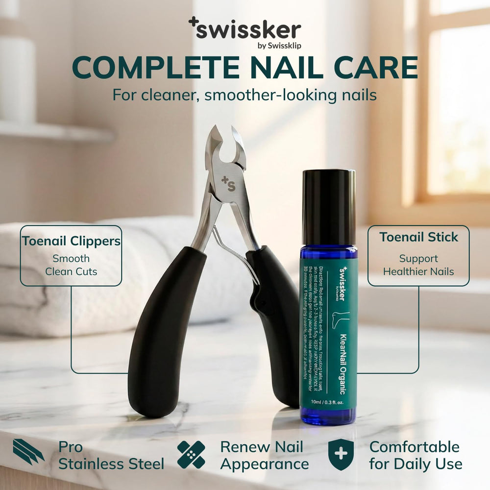 Clean, dry nails ready for Swissklip KlearNail Stick application