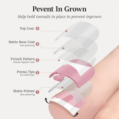 SWRITATSK white toe nail press ons thicker back edge design for a secure, comfortable fit.