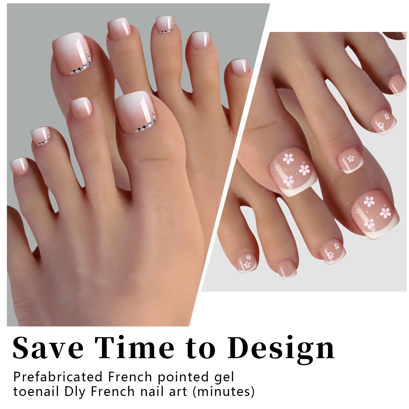 SWRITATSK French pink toe tips for quick home upgrades