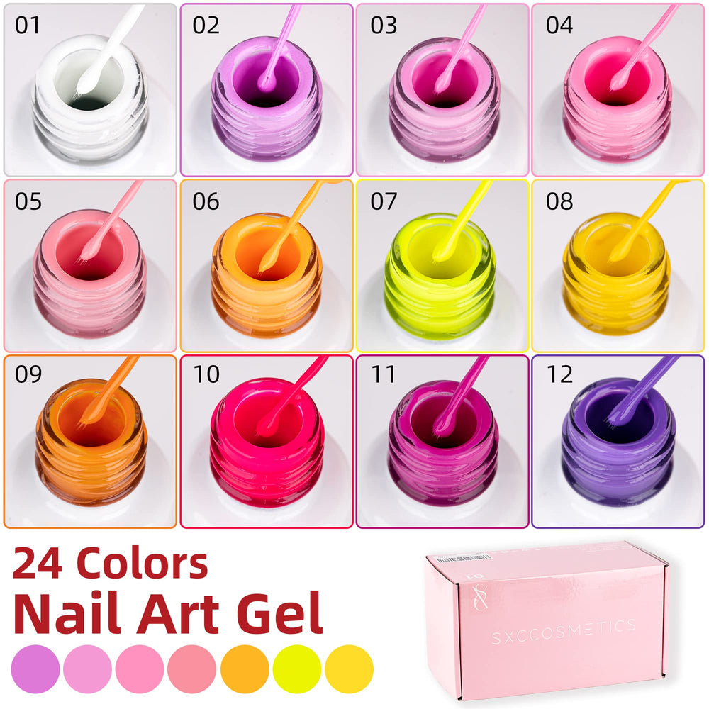 SXC gel liner set packaging and included brush.