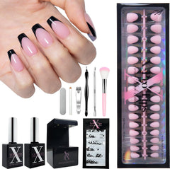 SXC Black Series box with nails, a complete starter kit for at‑home manicures