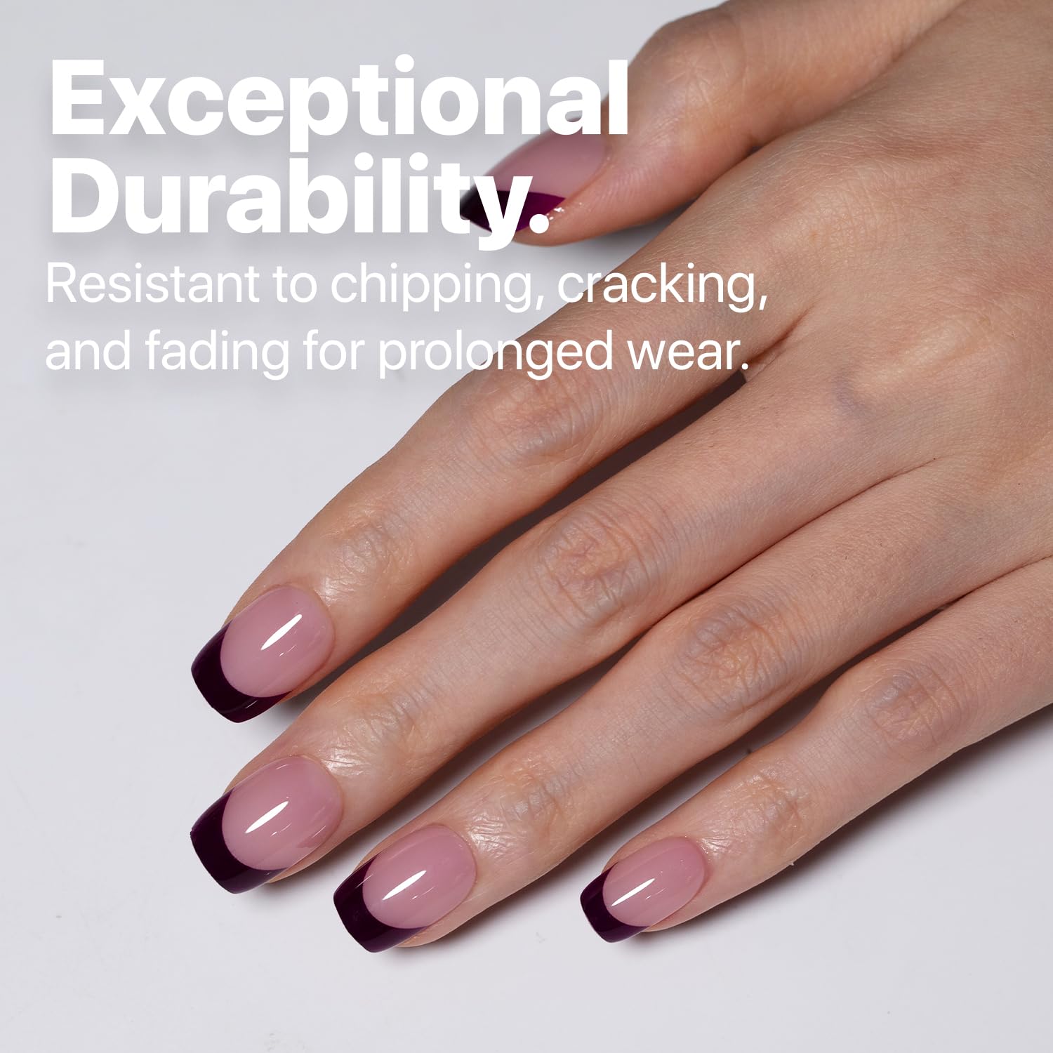 Close-up of the acrylic soft gel formula used in SXC nails