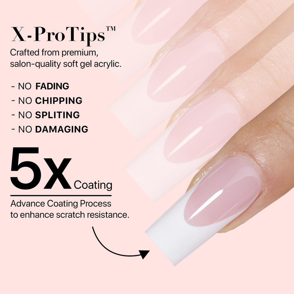SXC ultra-fit press-on nails in 15 sizes laid out for precise fit