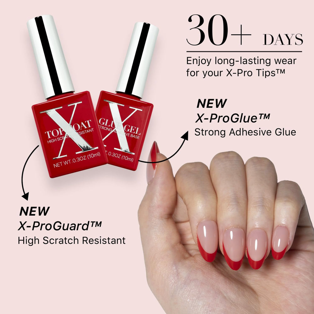 SXC Easy at-home application scene demonstrates time-saving nails perfect for events.