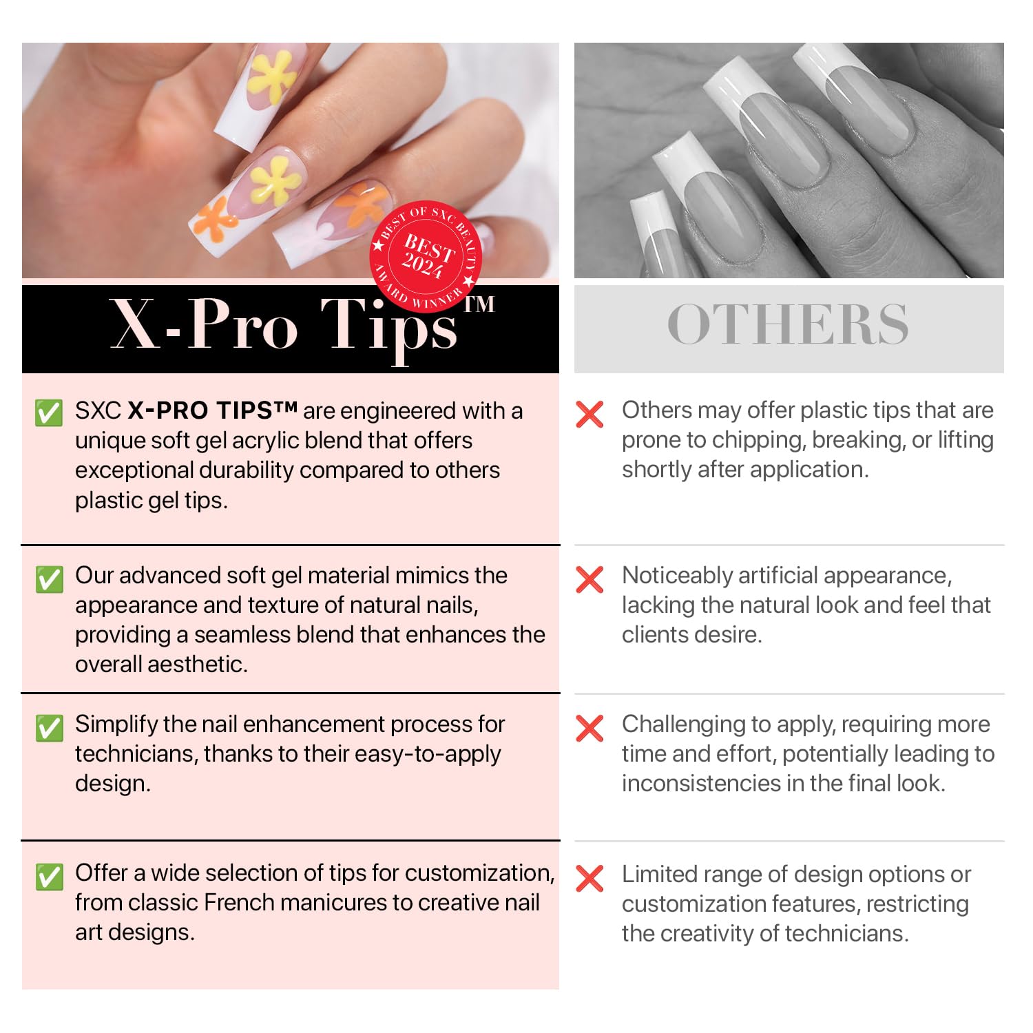 SXC nails suitable for everyday outfits or events, adding sophistication.