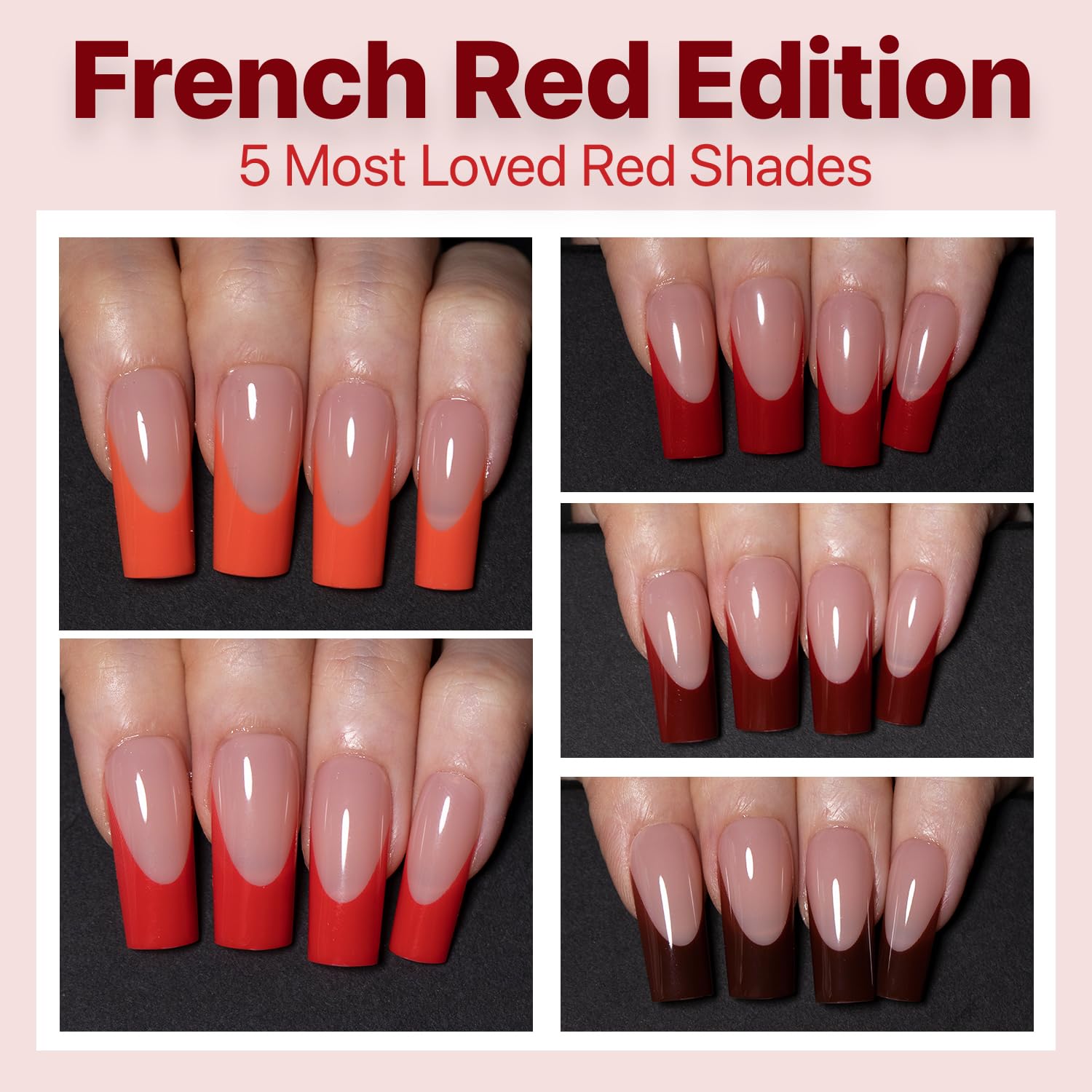 SXC Red Series nails close-up highlighting X-Pro tips for precise application
