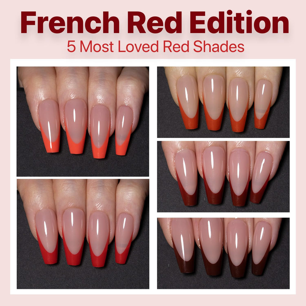 SXC French Tip Nails application-ready for at-home manicure