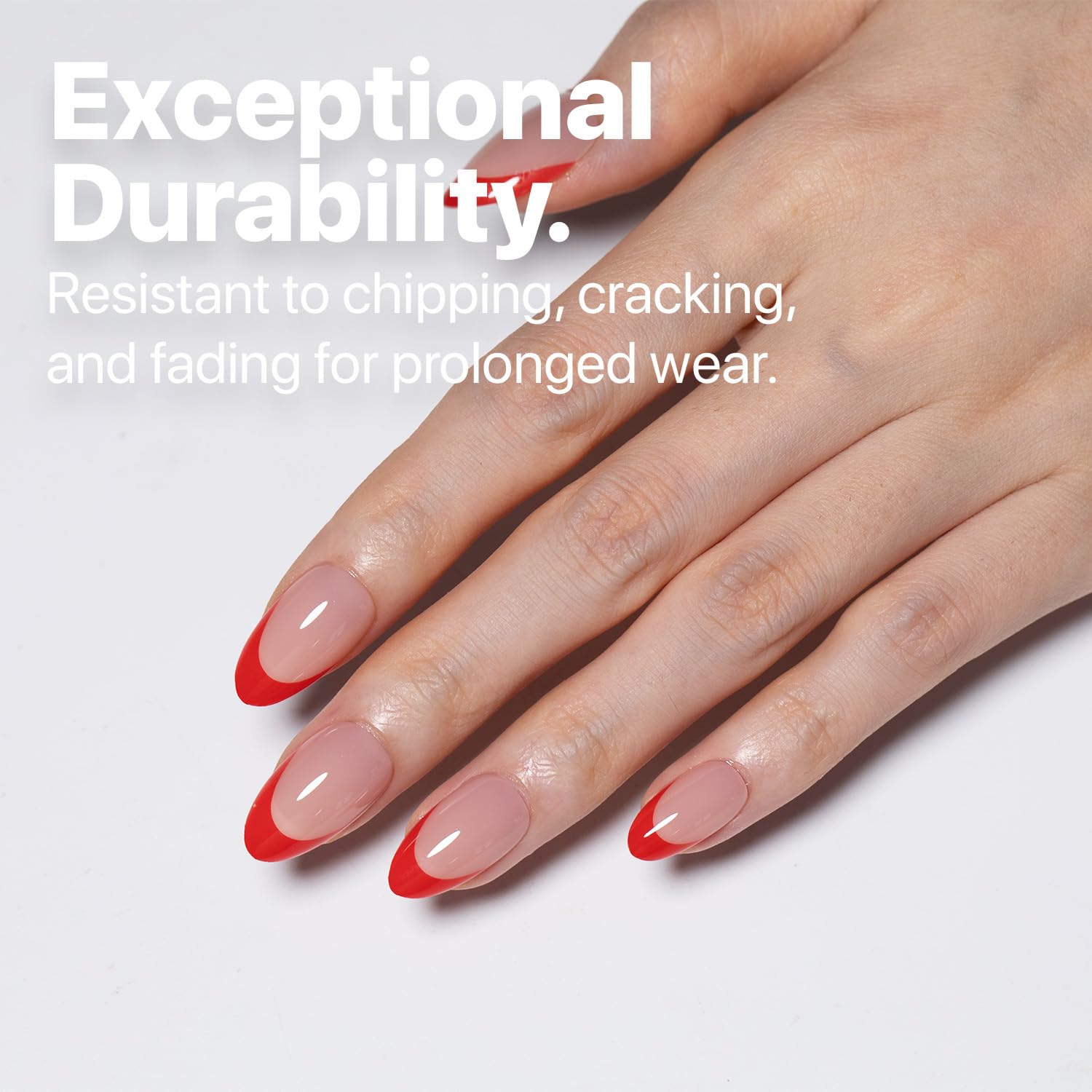 SXC Lightweight comfort-fit nails illustrate a natural feel and all-day wearability.