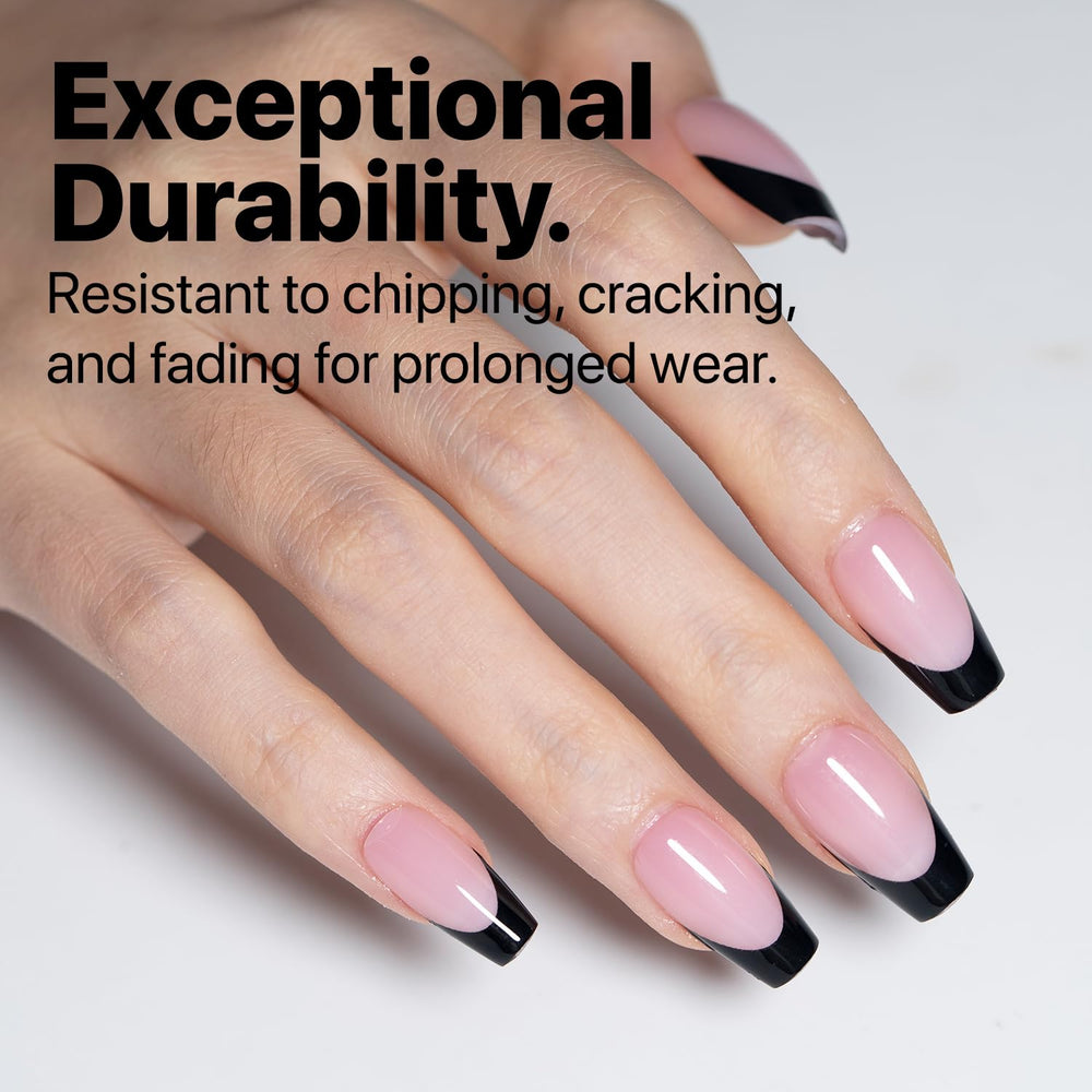 SXC reusable nails shown on finger, up to 3+ weeks wear