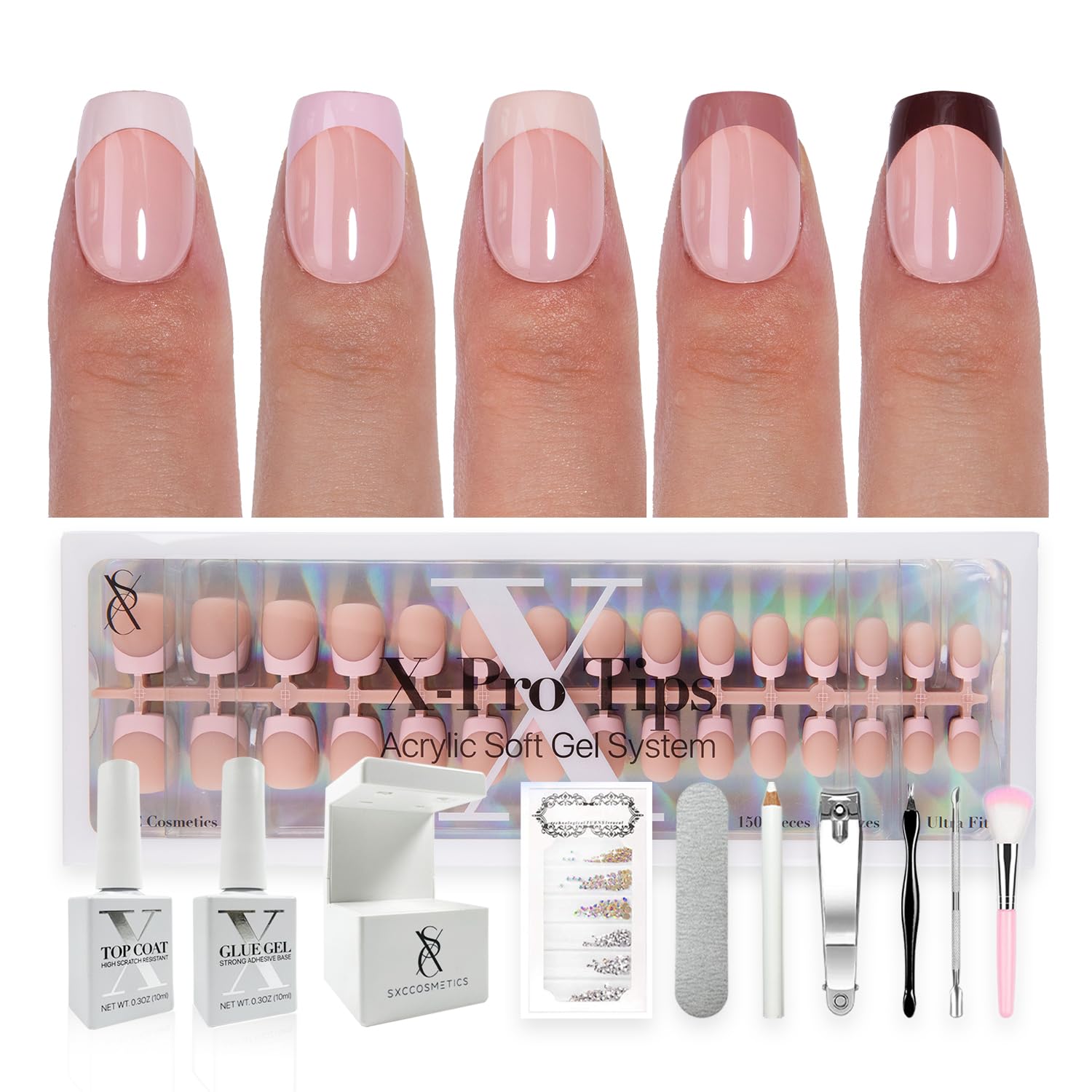 SXC ST113KIT unboxing view reveals a complete starter kit for quick at-home manicures.