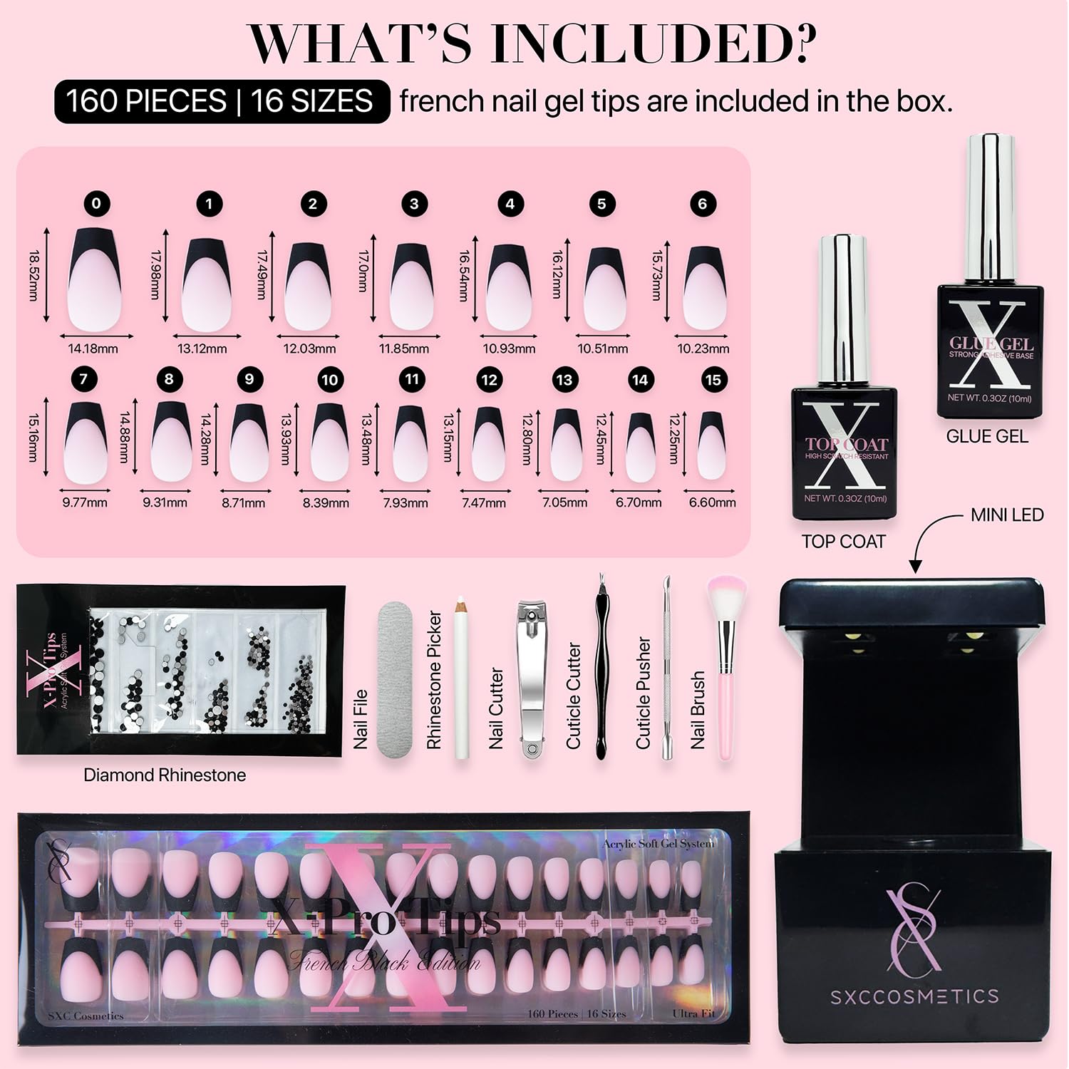 SXC X-Pro Tips soft gel close-up highlights comfortable, natural-looking fit