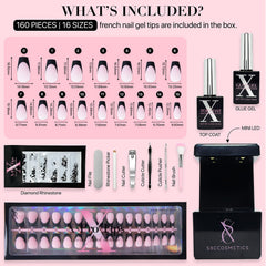 SXC X-Pro Tips soft gel close-up highlights comfortable, natural-looking fit