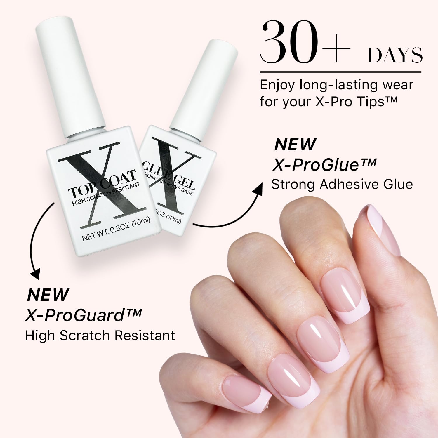 SXC XS-square nails on hand demonstrate precise fit for fast applications.