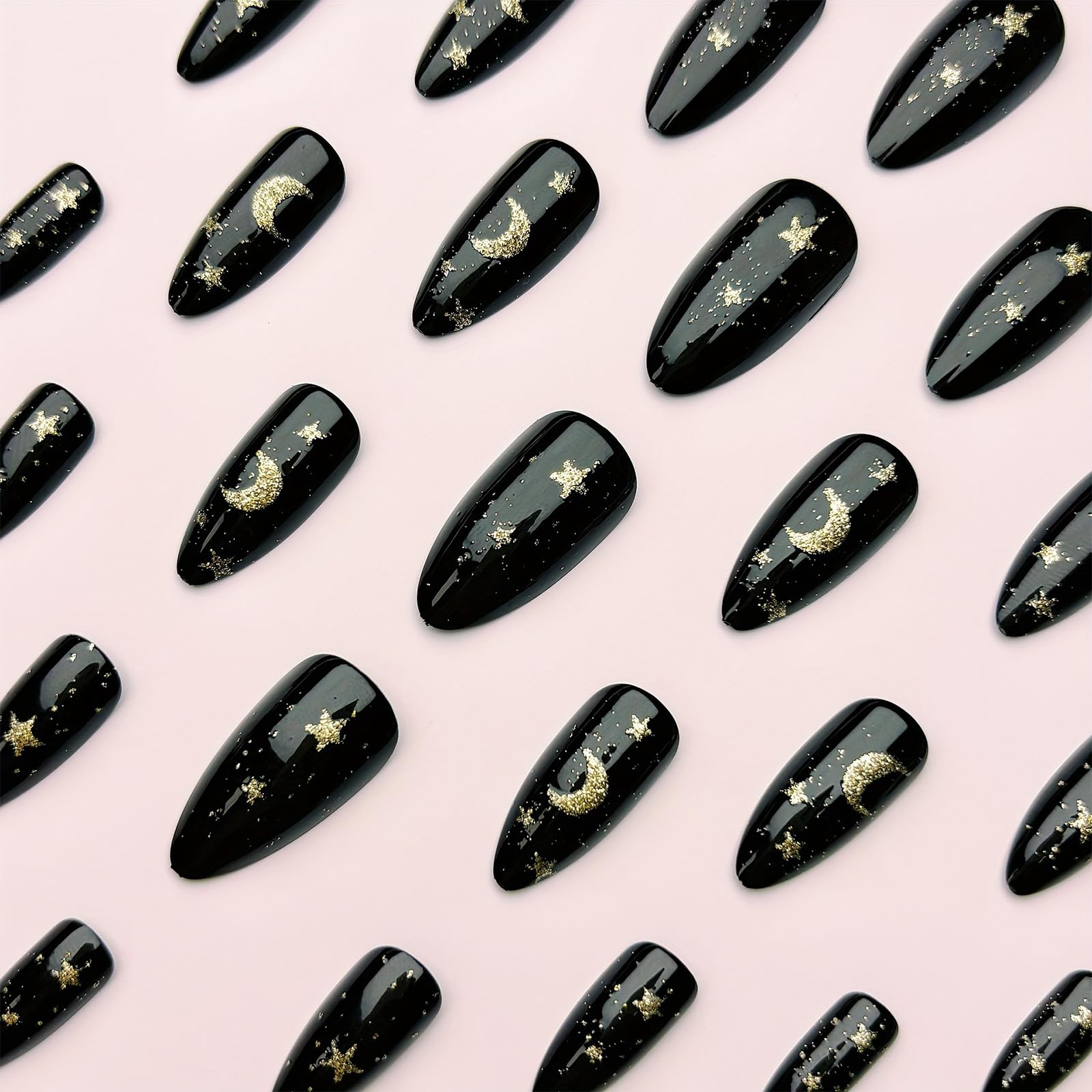 SXTSZJ glitter acrylic almond nails for durable salon-like finish