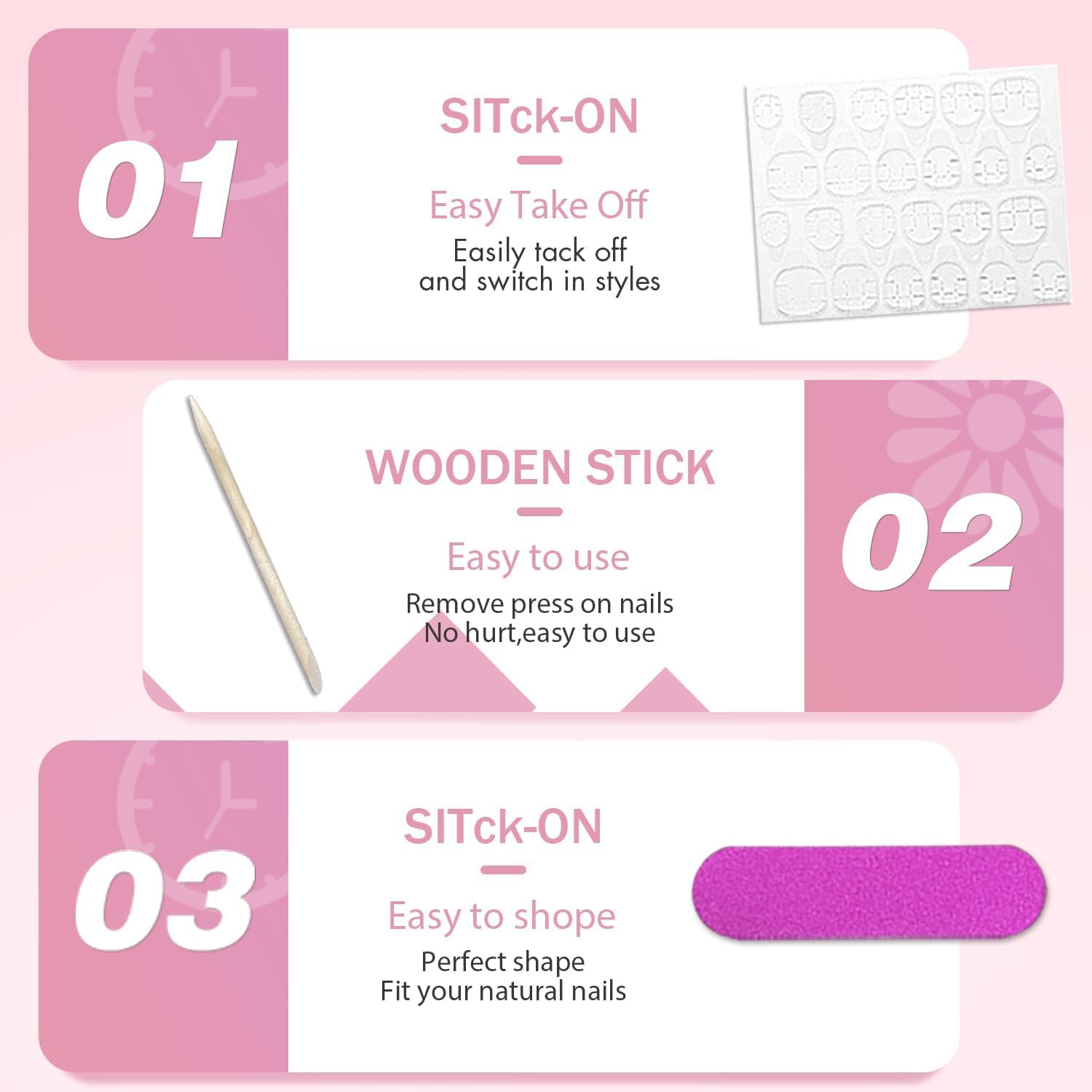 SXVME easy 90-second application with included stickers for quick salon vibes