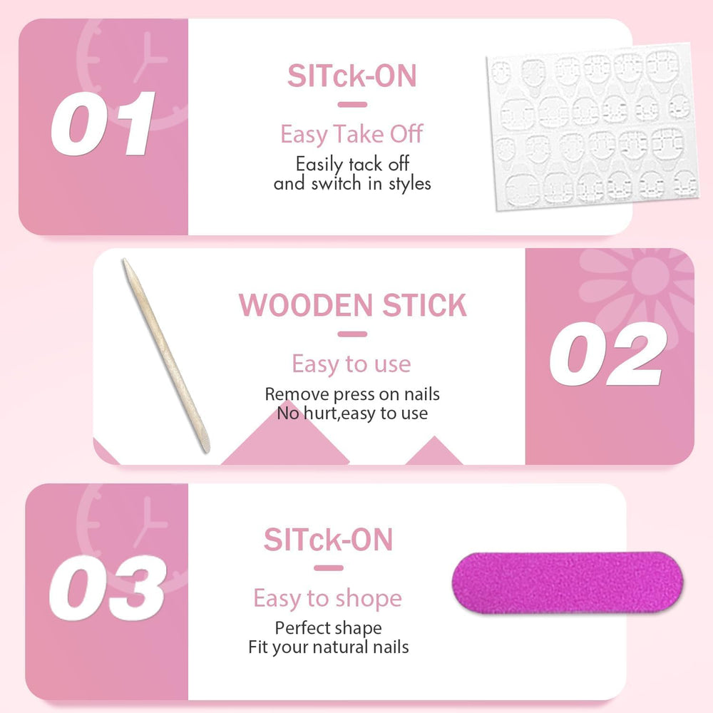 SXVME easy 90-second application with included stickers for quick salon vibes