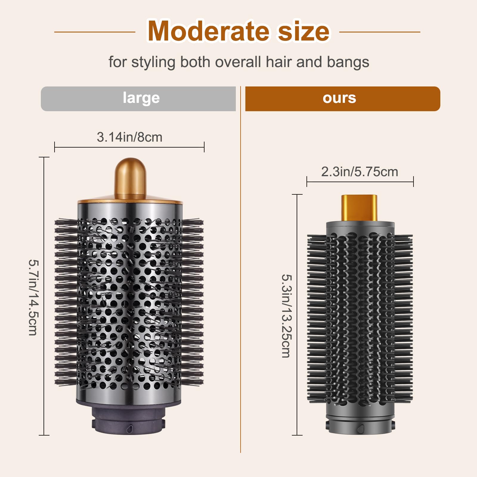 Sygbttq travel compatibility of round brush attachment for Dyson Airwrap