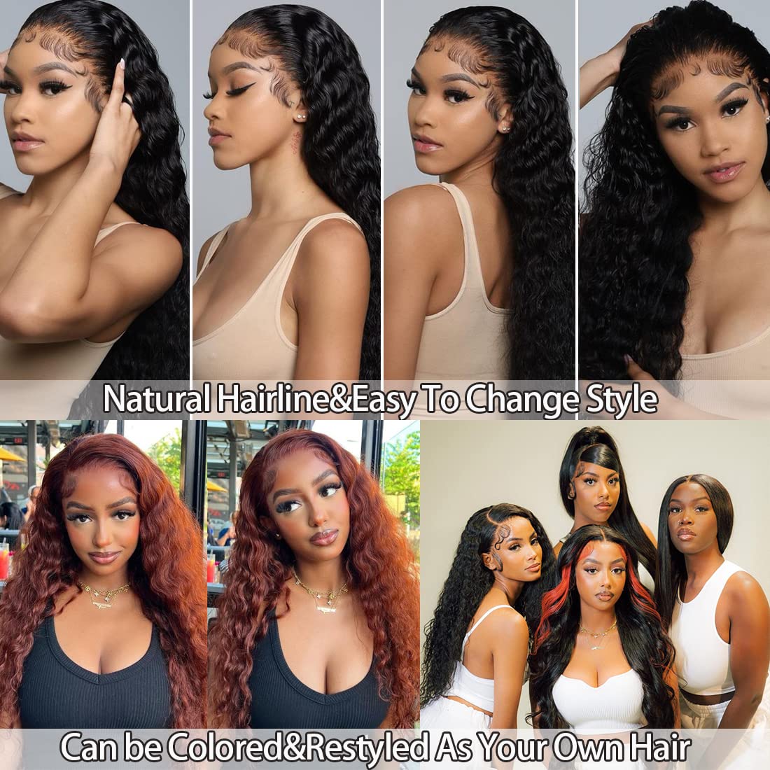 SYHGK deep curly 24 inch wig adds voluminous bounce and definition