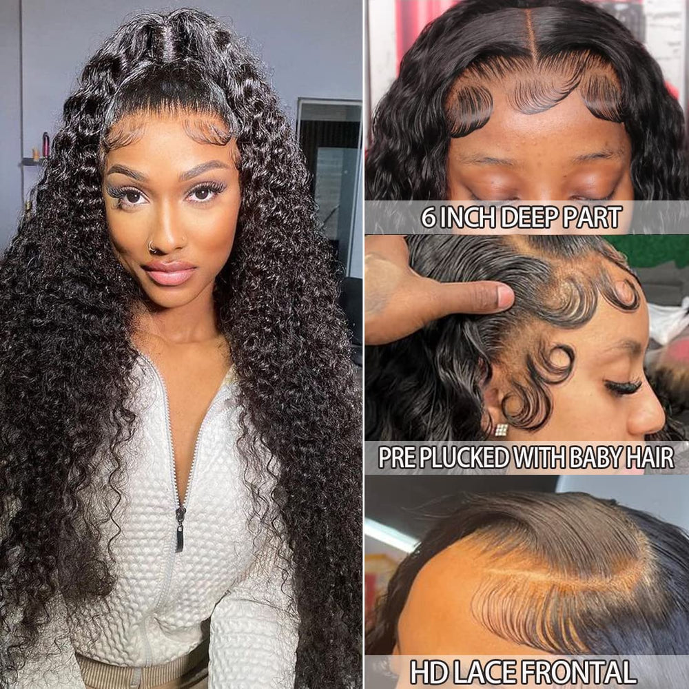 SYHGK 13x6 HD transparent lace front creates seamless hairline