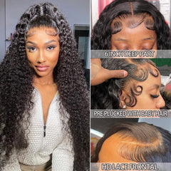 SYHGK 13x6 HD transparent lace front creates seamless hairline