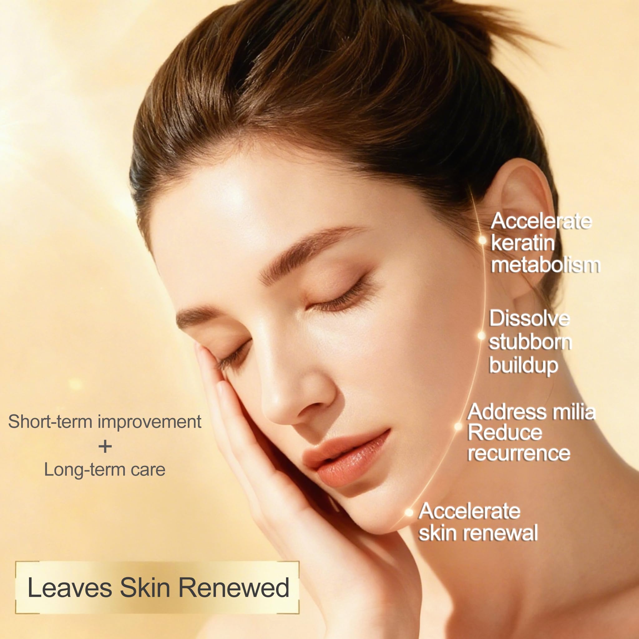Direct spot application on a milia with Sylvirene serum