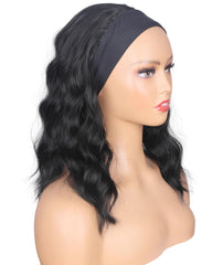 SYMEIW Headband Wig velcro strap closeup highlights secure fit.