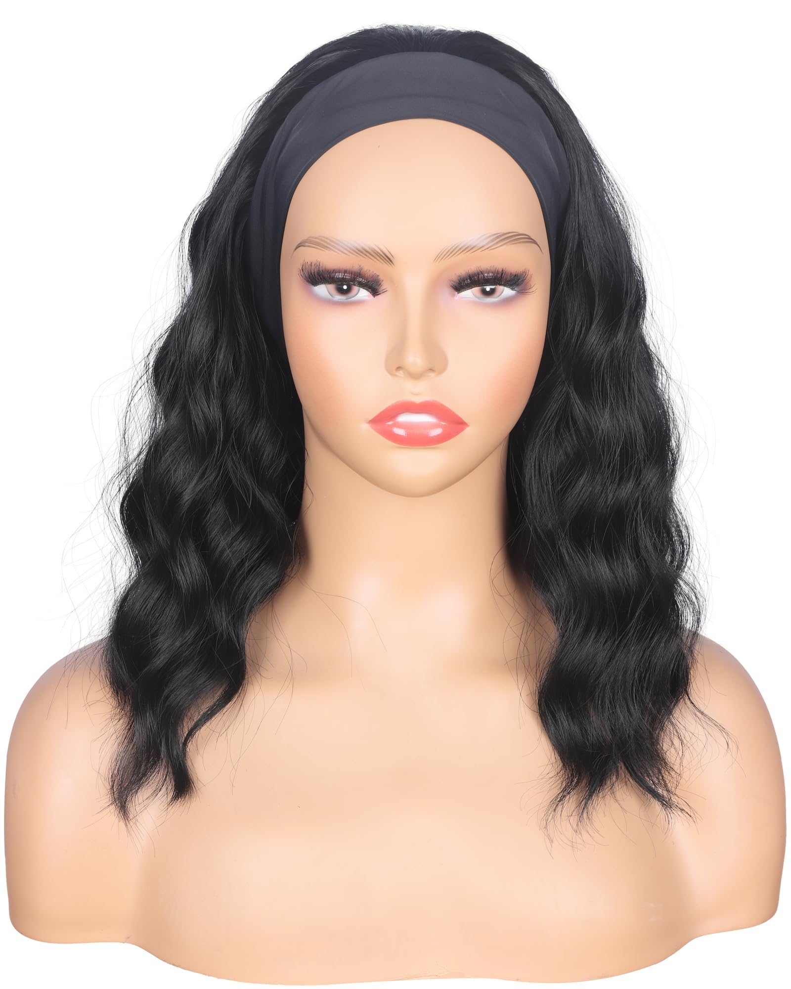 SYMEIW Short Wavy Bob Wig side angle for quick looks.