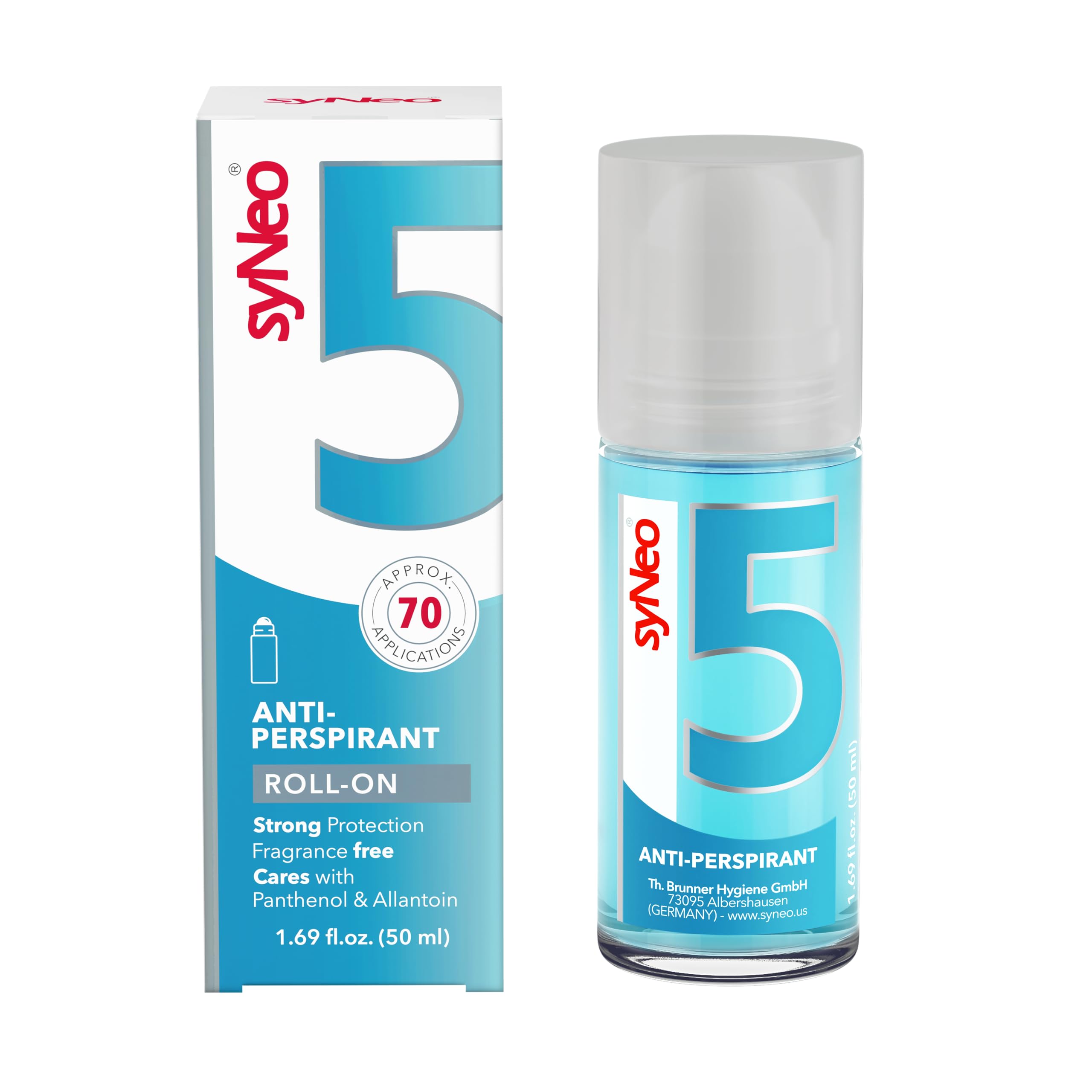syNeo 5 all-day protection icon conveying sweat and odor control