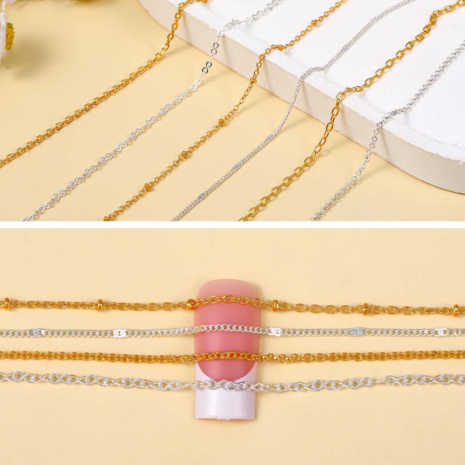 SynHHergyx decorative chains used on a smartphone case for creative decorating