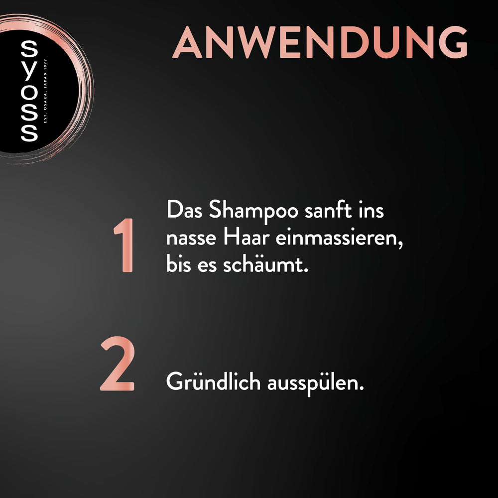 Syoss Keratin Shampoo with 90% natural origin ingredients shown for gentle cleansing