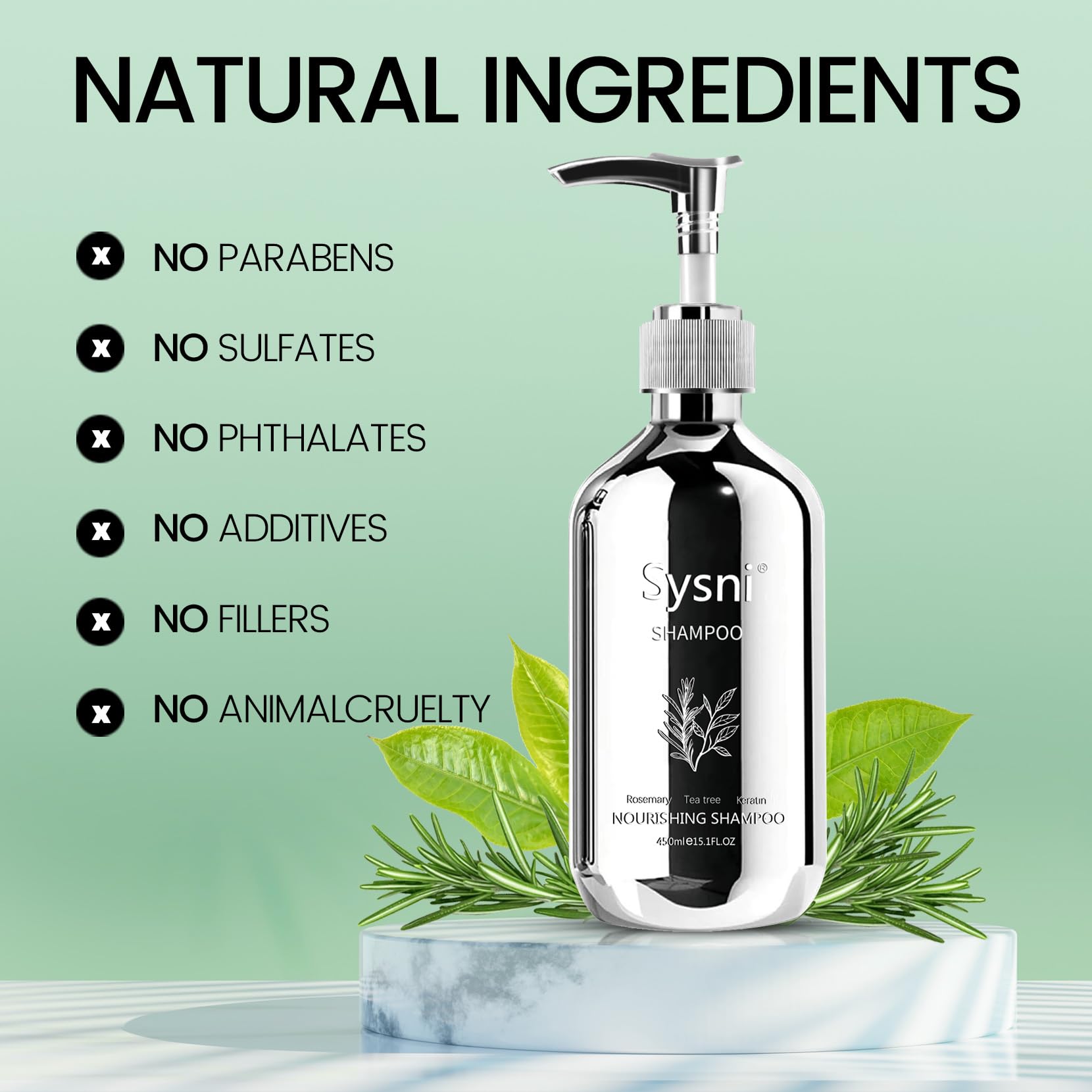 Sysni Rosemary Tea Tree Keratin Shampoo hair follicle nourishment and resilience