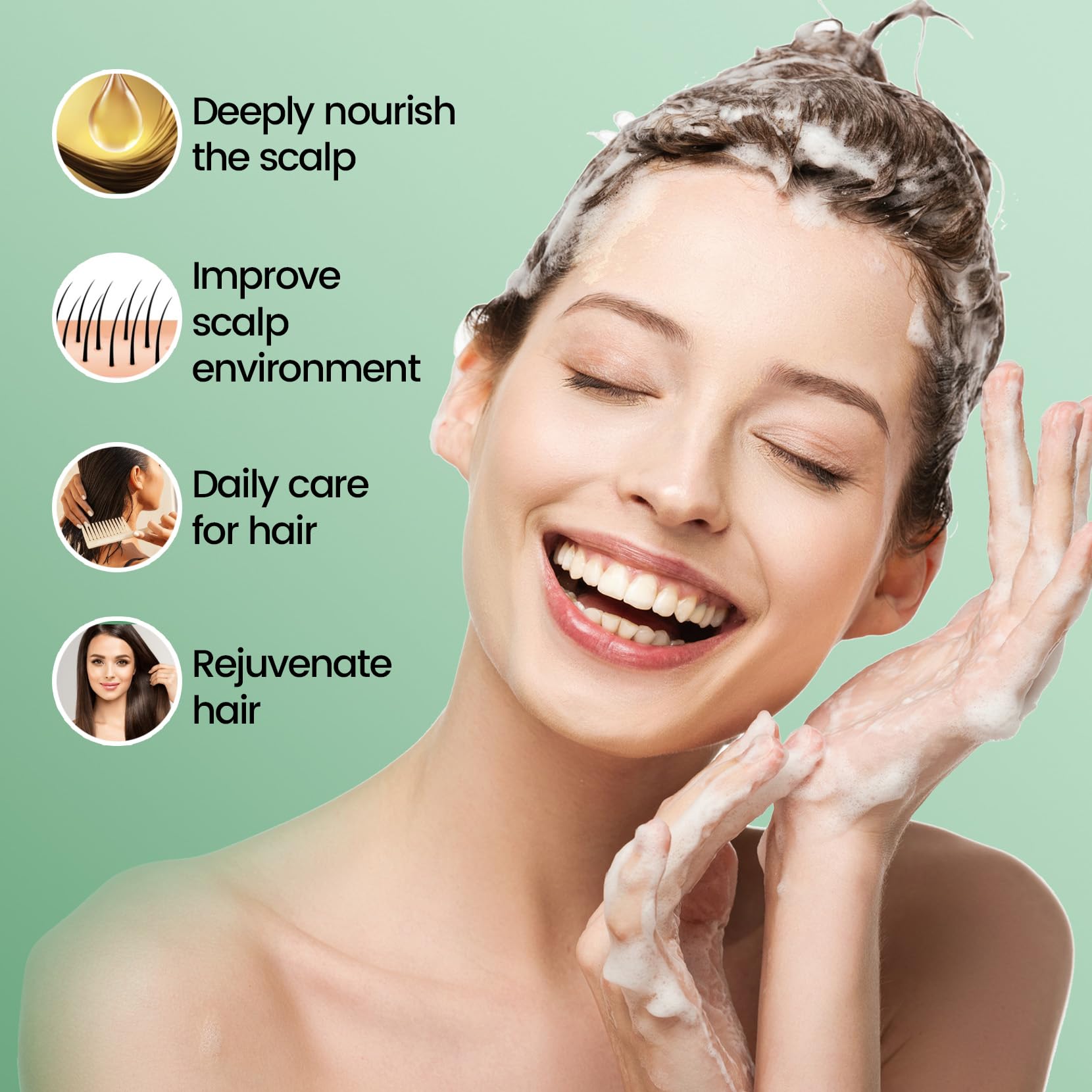 Sysni Rosemary Tea Tree Keratin Shampoo keratin barrier protects each strand