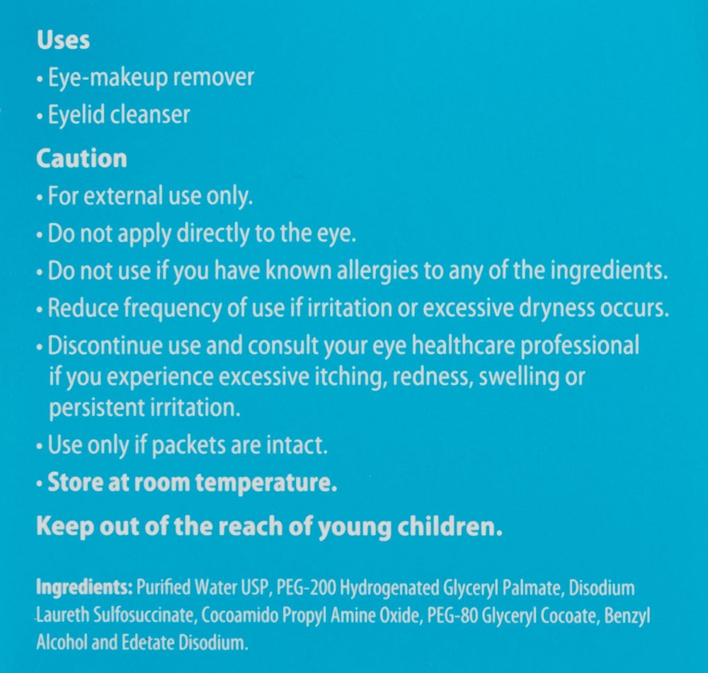 Systane Lid Wipes close-up, hypoallergenic formula for delicate eyes.