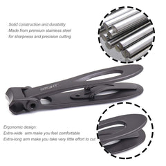 SZQHT Toenail Clippers with file demonstrating long-lasting sharpness.