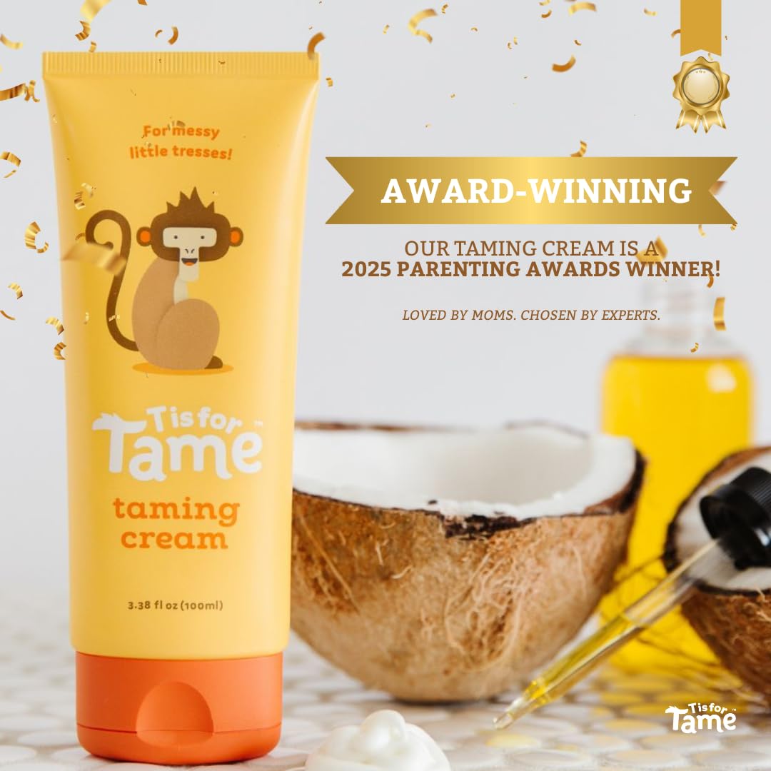 T is for Tame packaging box highlights natural ingredients and baby-safe use.