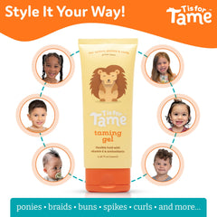 T is for Tame taming gel kid-friendly bottle for family use