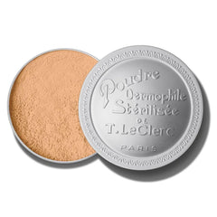 T LeClerc Dermophile rice powder bottle delivers natural finish and oil control.
