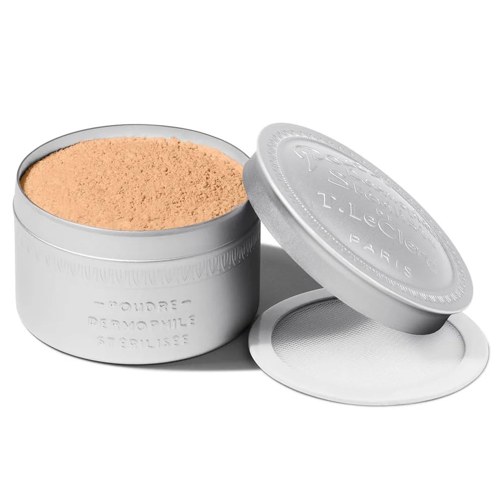 Dermophile rice powder compact close-up highlights lightweight, breathable formula.