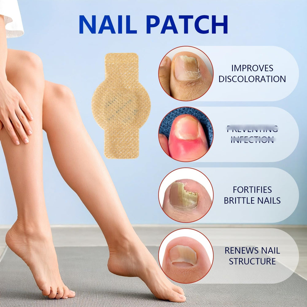 taakcc toenail patches with soft breathable fabric for comfortable wear.