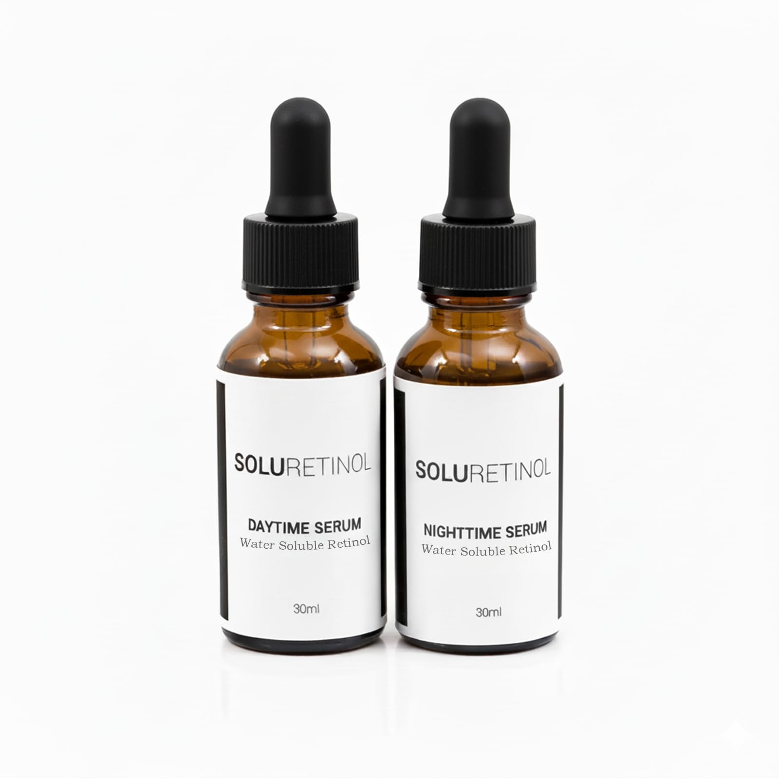 TACOHO Soluretinol serum bottle close-up for daily skincare routine.