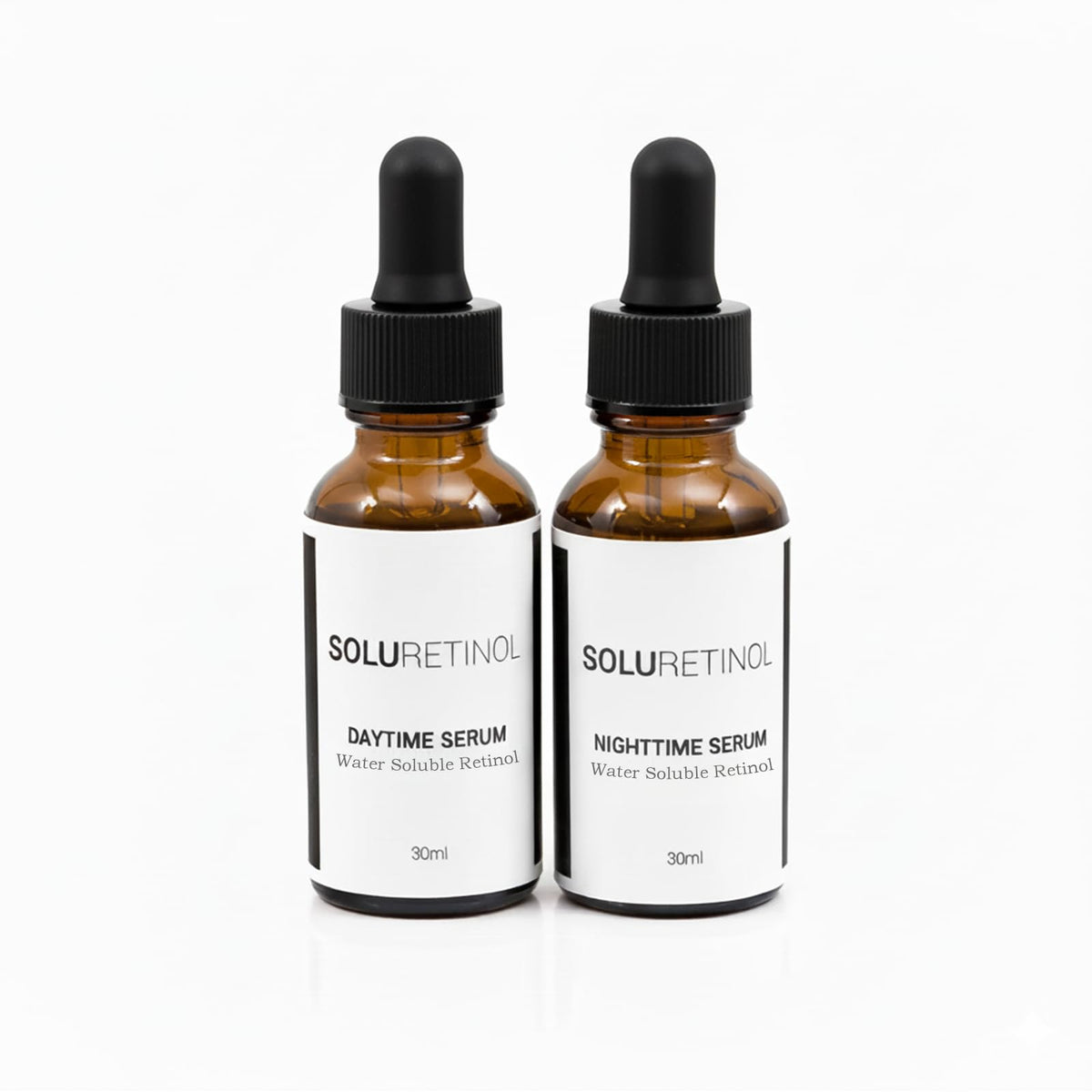 TACOHO Soluretinol serum bottle close-up for daily skincare routine.