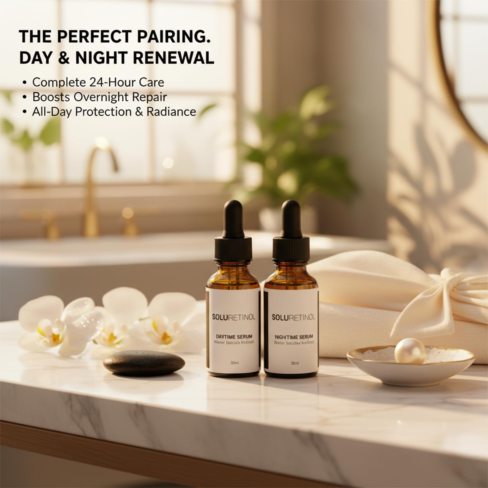 TACOHO Soluretinol under-eye application demonstrates smoothing and hydration.