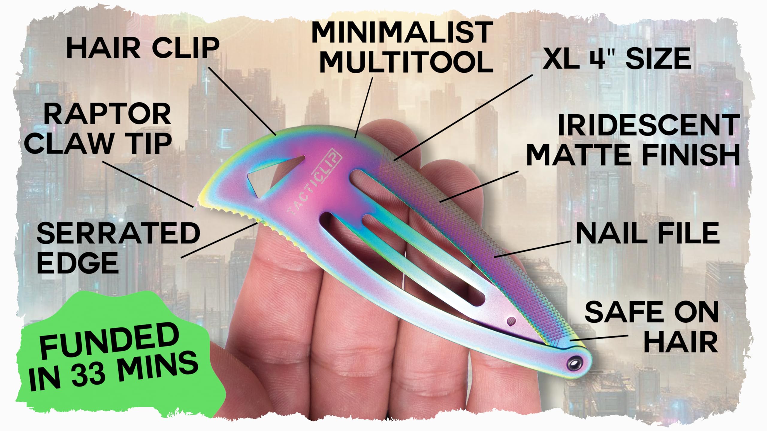Tacticlip two-pack barrettes laid flat for easy styling reference.