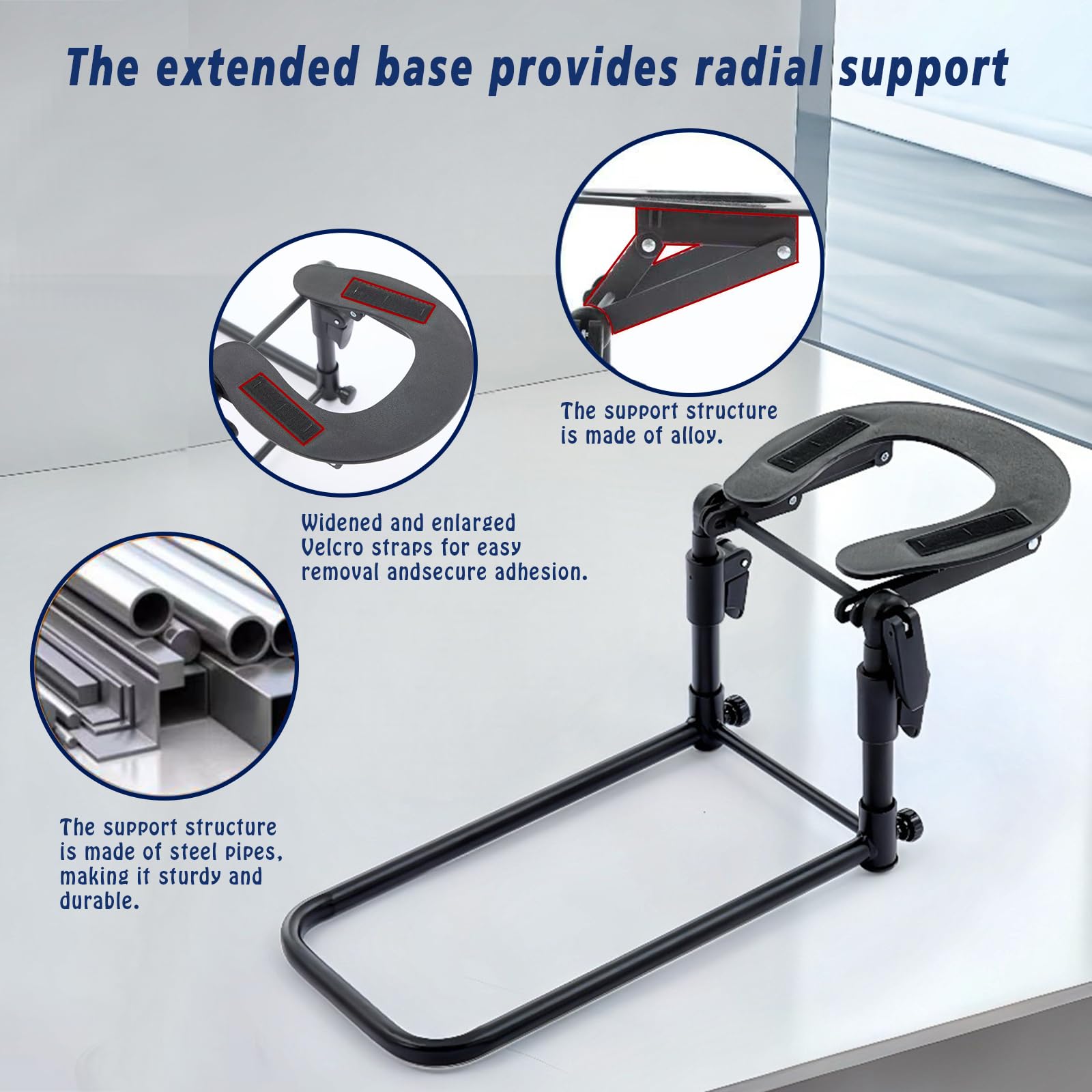 Tademis height-adjustable head cradle adapts to your preferred angle