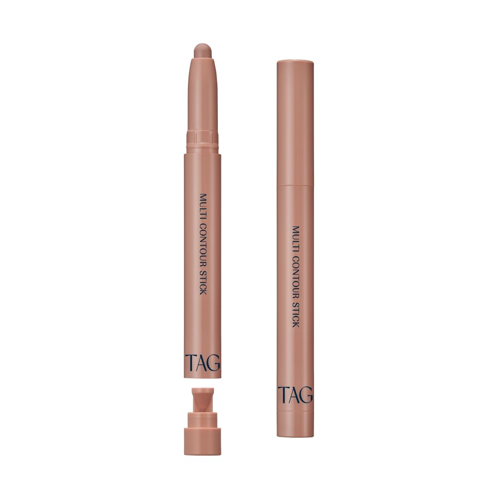 TAG Multi Contour Stick application on cheek demonstrates seamless blending.