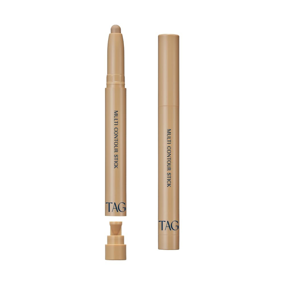 TAG Multi Contour Stick swatch on skin demonstrates natural blending possibilities.